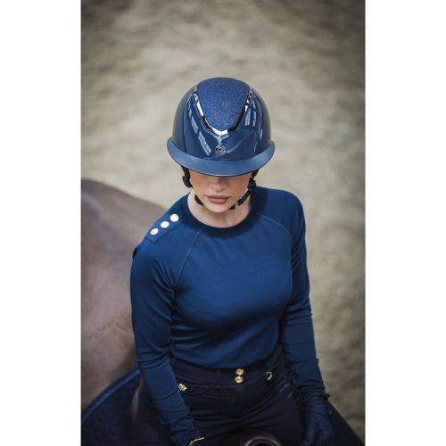 Charles Owen EQX Kylo Gloss Wide Peak Riding Helmet - Adult sizes