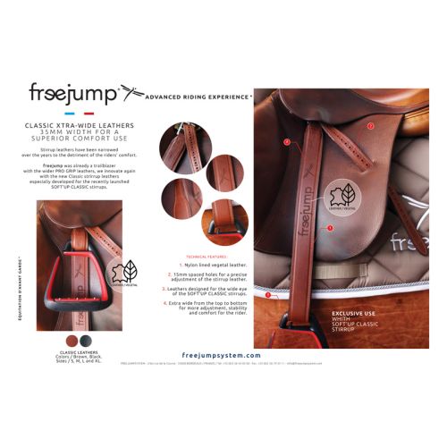 FreeJump - Stirrup Classic Wide Leathers
