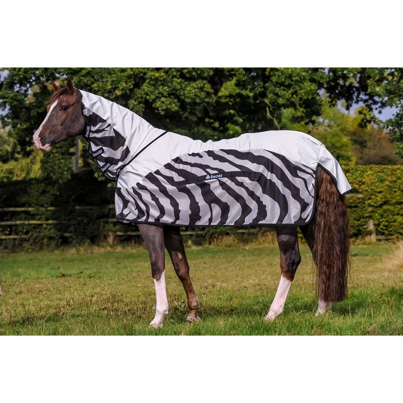 Bucas - Buzz-Off Zebra Rain Full Neck Rug - 587