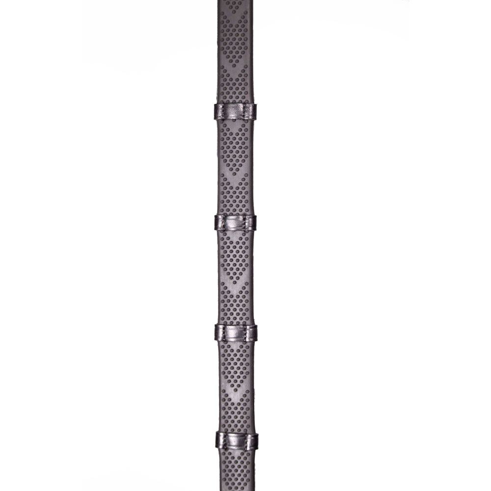 Henry James - V-Grip Hybrid Rubber Reins with Leather Stoppers