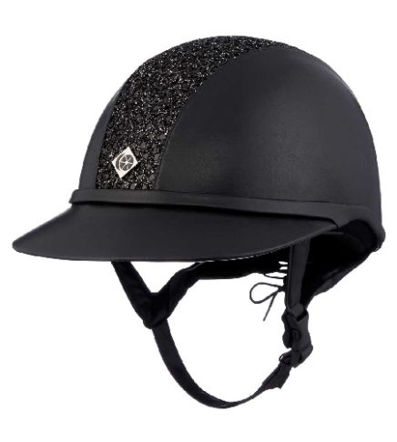 Charles Owen SP8+ Leather Look Sparkly Riding Helmet - Adult sizes