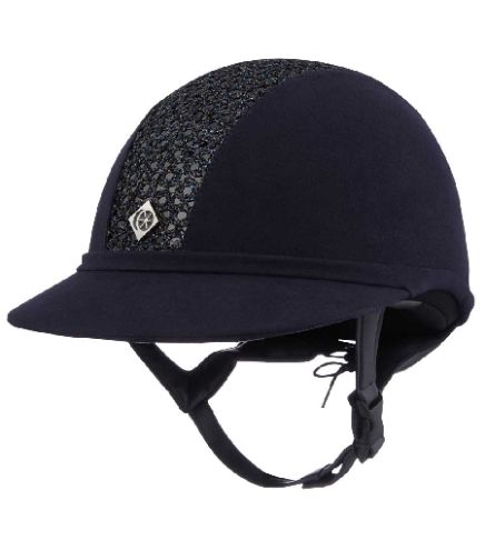 Charles Owen SP8+ Suede Sparkly Riding Helmet - Childrens sizes